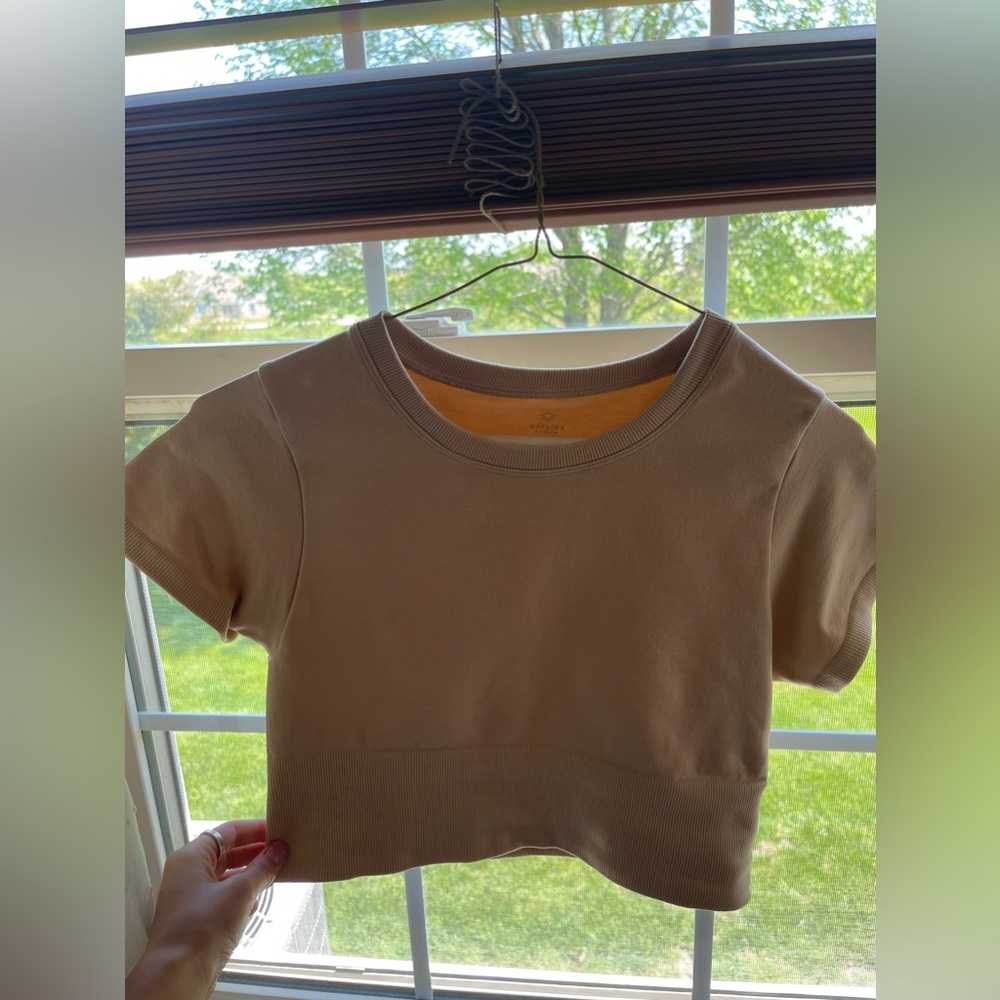 Offline by Aerie tan workout tshirt